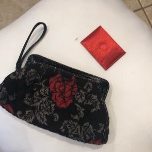 Vera Bradley clutch with compact mirror